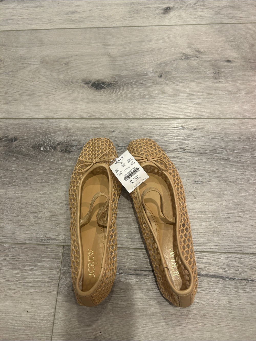 NWT JCREW Factory raffia ballet flats
